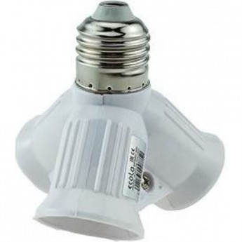 Переходник ECOLA BASE A7W37WEAY с цоколя E27 на 3хE27, белый Переходник ECOLA BASE A7W37WEAY с цоколя E27 на 3хE27, белый