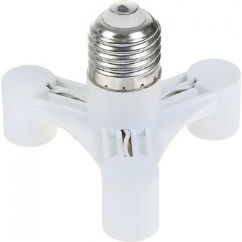 Переходник ECOLA BASE A8T37WEAY с цоколя E40 на 3хE27 широкий, белый Переходник ECOLA BASE A8T37WEAY с цоколя E40 на 3хE27 широкий, белый