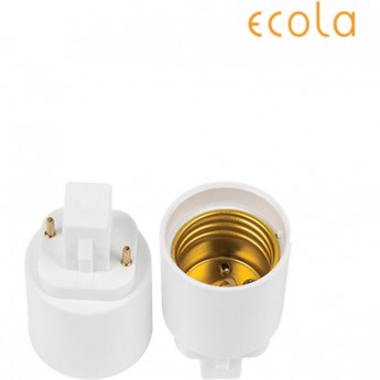 Переходник ECOLA BASE G23E7WEAY с цоколя G23 на E27, белый Переходник ECOLA BASE G23E7WEAY с цоколя G23 на E27, белый