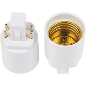 Переходник ECOLA BASE G24Q7WEAY с цоколя G24q на E27, белый Переходник ECOLA BASE G24Q7WEAY с цоколя G24q на E27, белый
