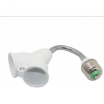 Переходник гибкий ECOLA BASE A7L27WEAY с цоколя E27 на 2хE27, 300мм, белый Переходник гибкий ECOLA BASE A7L27WEAY с цоколя E27 на 2хE27, 300мм, белый