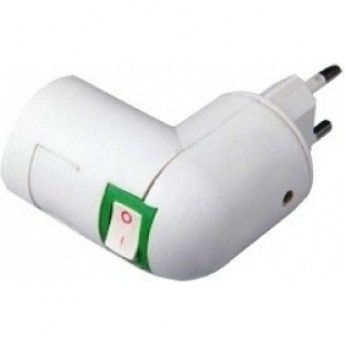 Переходник вилка-патрон ECOLA BASE APT7SWEAY E27 с выключателем, белый Переходник вилка-патрон ECOLA BASE APT7SWEAY E27 с выключателем, белый