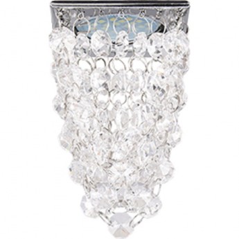 Светильник ECOLA MR16 CR1014 GU5.3 Glass Стекло Квадрат "Хрустальная гроздь" Прозрачный / Хром 80x80x140 Светильник ECOLA MR16 CR1014 GU5.3 Glass Стекло Квадрат "Хрустальная гроздь" Прозрачный / Хром 80x80x140