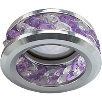 Светильник ECOLA MR16 DL1656 GU5.3 встр. круглый с хруст.(2 ряда) и ободком - Прозрачный и Аметист/ Хром 54x85 (кd74) Светильник ECOLA MR16 DL1656 GU5.3 встр. круглый с хруст.(2 ряда) и ободком - Прозрачный и Аметист/ Хром 54x85 (кd74)