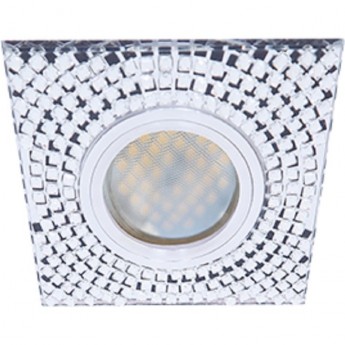 Светильник ECOLA MR16 DL1658 GU5.3 Glass Стекло Квадрат с прозр. мозаикой/фон зерк./центр.часть хром 28x95x95 Светильник ECOLA MR16 DL1658 GU5.3 Glass Стекло Квадрат с прозр. мозаикой/фон зерк./центр.часть хром 28x95x95