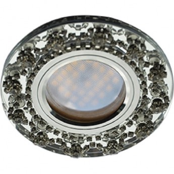 Светильник ECOLA MR16 DL1660 GU5.3 Glass Стекло Круг с прозрачными стразами Корона 28x93 Светильник ECOLA MR16 DL1660 GU5.3 Glass Стекло Круг с прозрачными стразами Корона 28x93