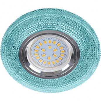 Светильник ECOLA MR16 LD7069 GU5.3 встр. искристый с подсветкой "Модерн" Голубой / Хром 25x95 Светильник ECOLA MR16 LD7069 GU5.3 встр. искристый с подсветкой "Модерн" Голубой / Хром 25x95