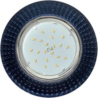 Встраиваемый светильник ECOLA GX53 H4 5319 GLASS FB53RMECB с черной мозаикой/фон черный./центр.часть хром 40x123 (к+)