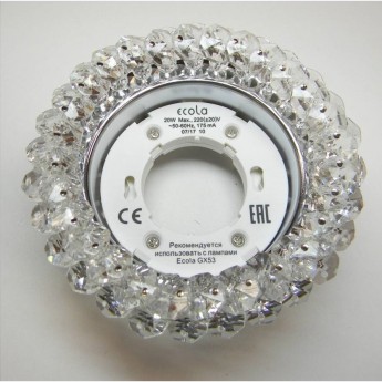 Встраиваемый светильник ECOLA GX53 H4 GLASS FW53RYECB хром Встраиваемый светильник ECOLA GX53 H4 GLASS FW53RYECB хром