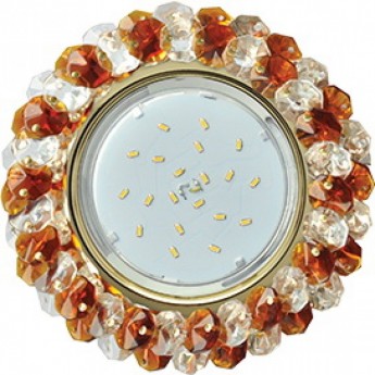 Встраиваемый светильник ECOLA GX53 H4 GLASS FA53RYECB прозрачный, янтарь, золото Встраиваемый светильник ECOLA GX53 H4 GLASS FA53RYECB прозрачный, янтарь, золото