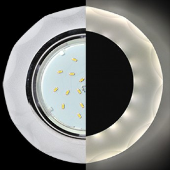 Встраиваемый светильник ECOLA GX53 H4 LD5313 GLASS SL53RCECH хром, матовый Встраиваемый светильник ECOLA GX53 H4 LD5313 GLASS SL53RCECH хром, матовый