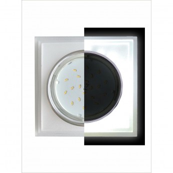 Встраиваемый светильник ECOLA GX53 H4 LD5315 GLASS SL53SSECH хром - матовый 38x120x120 Встраиваемый светильник ECOLA GX53 H4 LD5315 GLASS SL53SSECH хром - матовый 38x120x120