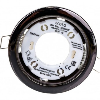 Встраиваемый светильник ECOLA H4 LD5300 SB53LDEFB GX53 Черный хром Встраиваемый светильник ECOLA H4 LD5300 SB53LDEFB GX53 Черный хром