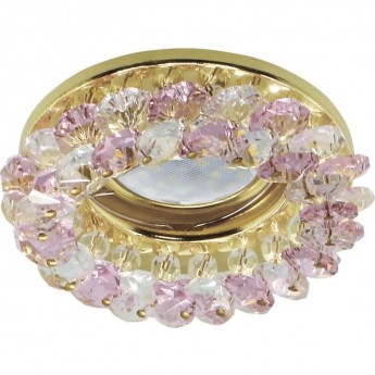 Встраиваемый светильник ECOLA LIGHT MR16 CD4141 FF1617EFY прозрачный, розовый, золото Встраиваемый светильник ECOLA LIGHT MR16 CD4141 FF1617EFY прозрачный, розовый, золото
