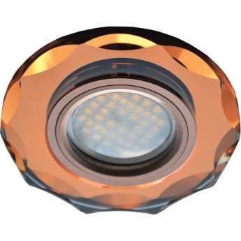 Встраиваемый светильник ECOLA MR16 DL1650 GU5.3 GLASS FA1653EFF янтарь, черненая медь Встраиваемый светильник ECOLA MR16 DL1650 GU5.3 GLASS FA1653EFF янтарь, черненая медь
