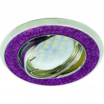 Встраиваемый светильник (литой) ECOLA MR16 DL39 FP1614EFY фиолетовый блеск, хром Встраиваемый светильник (литой) ECOLA MR16 DL39 FP1614EFY фиолетовый блеск, хром